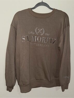 Switzerland Men's Brown Crewneck Sweater